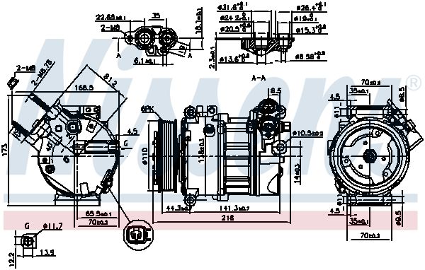 Nissens 890123 Компресор кондиціонера First Fit