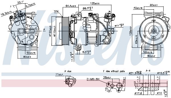 Nissens 890126 Компресор, система кондиціонування повітря
