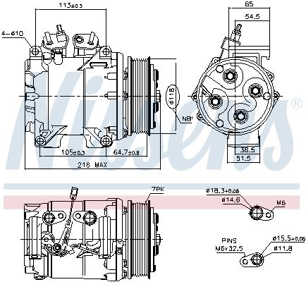 Nissens 890128 Компресор кондиціонера First Fit