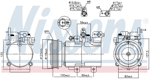 Nissens 890130 Компресор кондиціонера First Fit