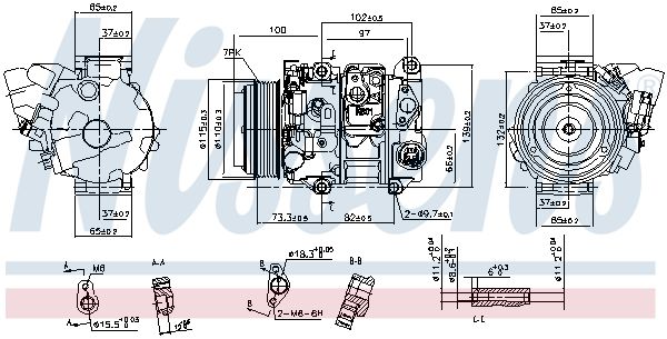 Nissens 890143 Компресор кондиціонера First Fit