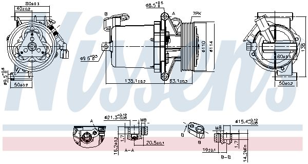 Nissens 890172 Компресор кондиціонера First Fit