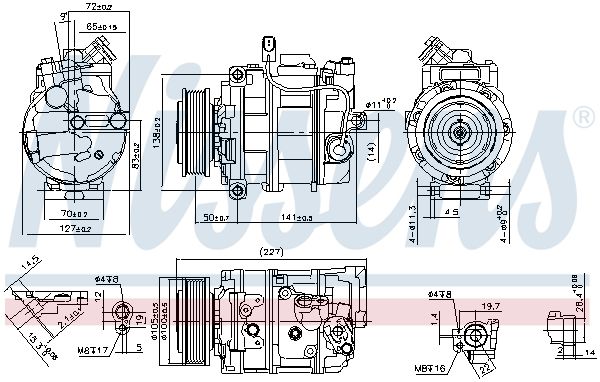 Nissens 890173 Компресор кондиціонера First Fit
