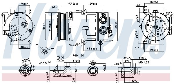 Nissens 890179 Компресор кондиціонера First Fit