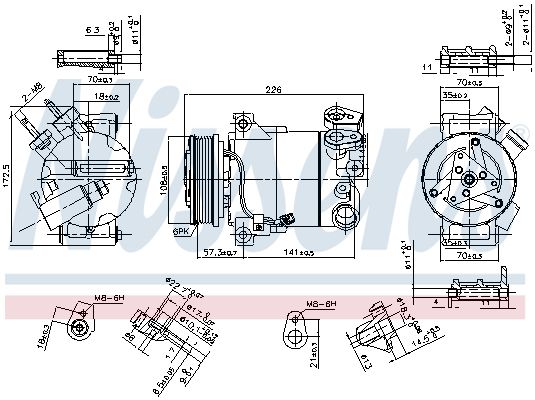 Nissens 890215 Компресор кондиціонера First Fit