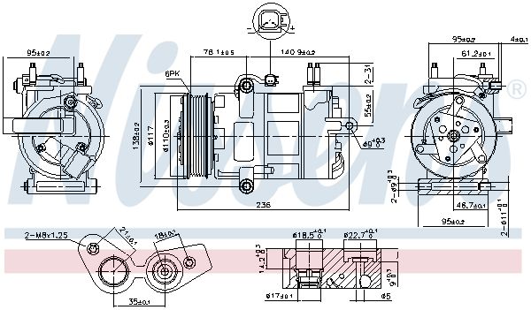 Nissens 890217 Компресор кондиціонера First Fit