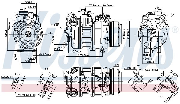Nissens 890218 Компресор, система кондиціонування повітря