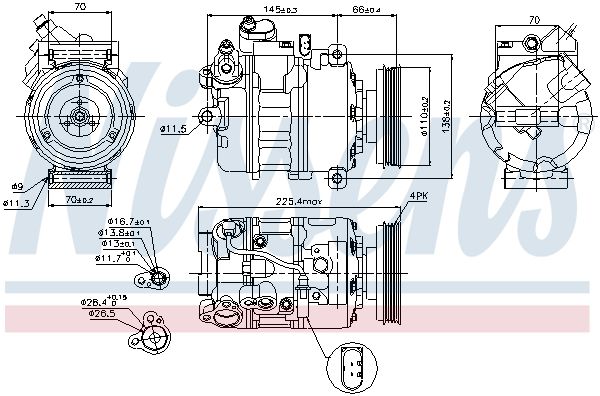 Nissens 89023 Компресор кондиціонера First Fit