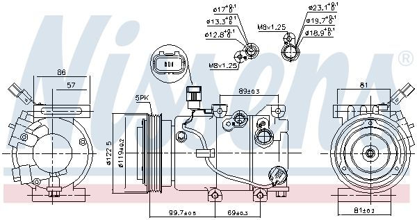Nissens 890241 Компресор кондиціонера First Fit