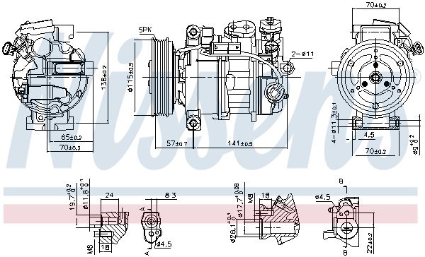 Nissens 890246 Компресор, система кондиціонування повітря