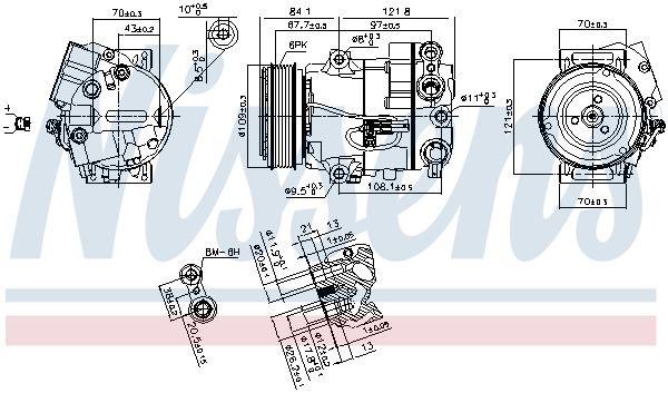 Nissens 890259 Компресор кондиціонера First Fit