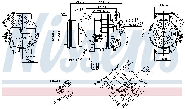 Nissens 890263 Компресор кондиціонера First Fit
