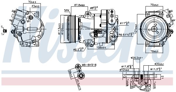 Nissens 890266 Компресор, система кондиціонування повітря