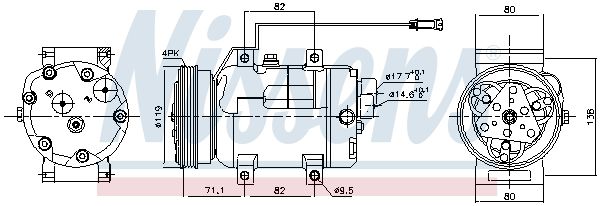 Nissens 89029 Компресор, система кондиціонування повітря
