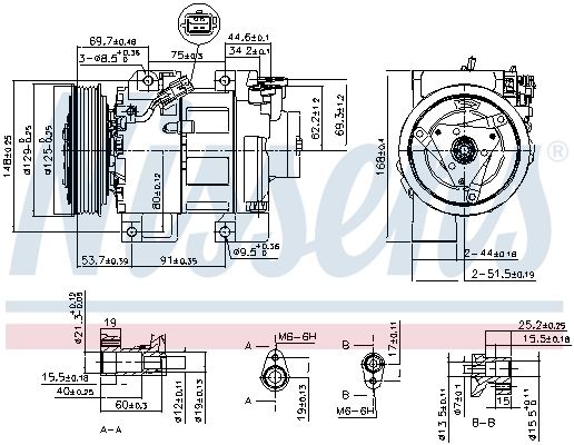 Nissens 890293 Компресор, система кондиціонування повітря