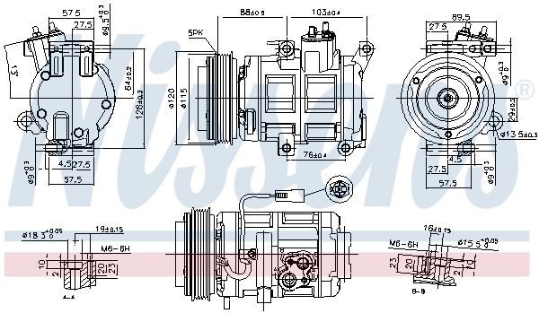 Nissens 890315 Компресор кондиціонера First Fit