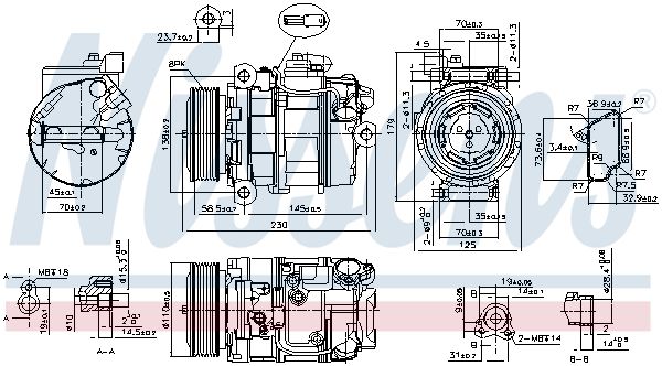 Nissens 890358 Компресор, система кондиціонування повітря
