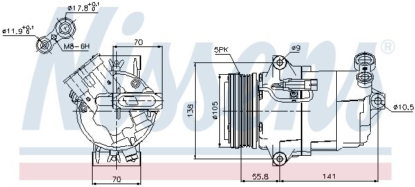 Nissens 89038 Компресор кондиціонера First Fit