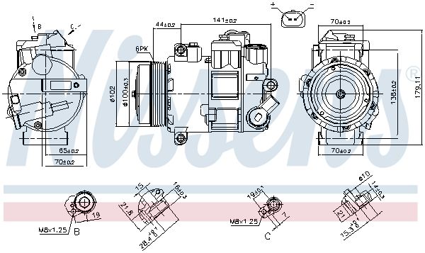 Nissens 890412 Компресор кондиціонера First Fit