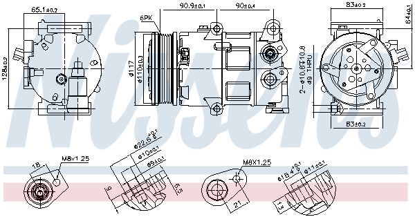 Nissens 890418 Компресор, система кондиціонування повітря