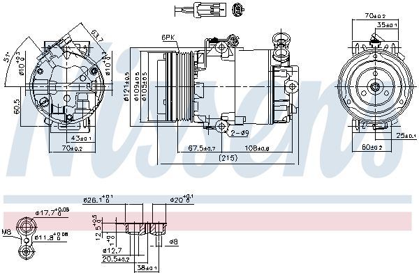 Nissens 89042 Компресор кондиціонера First Fit