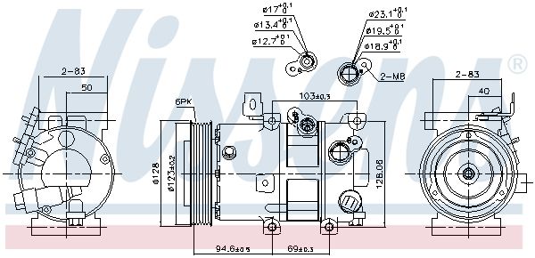 Nissens 890430 Компресор кондиціонера First Fit