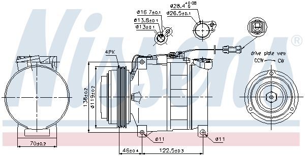 Nissens 89045 Компресор кондиціонера First Fit