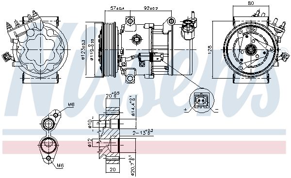 Nissens 89053 Компресор кондиціонера First Fit