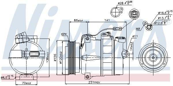 Nissens 89054 Компресор кондиціонера First Fit