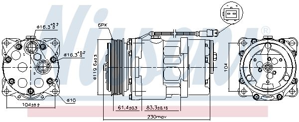 Nissens 89055 Компресор кондиціонера First Fit