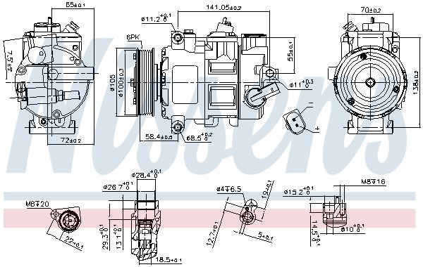 Nissens 890550 Компресор кондиціонера First Fit