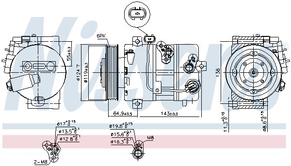 Nissens 890578 Компресор кондиціонера First Fit