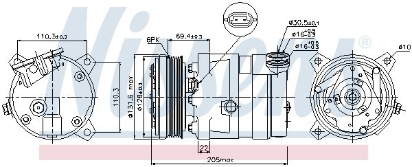 Nissens 89058 Компресор кондиціонера First Fit