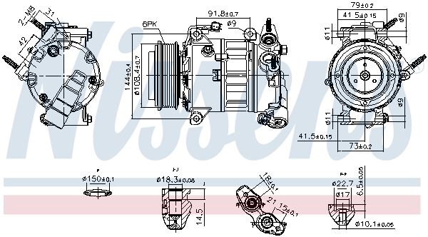 Nissens 890589 Компресор кондиціонера First Fit
