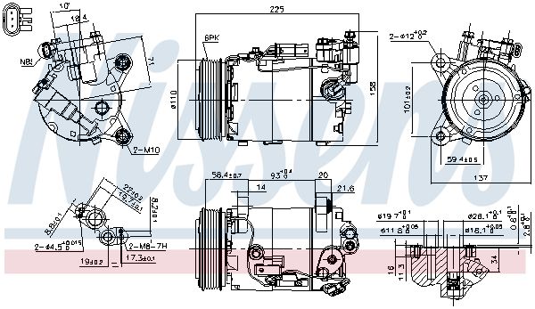 Nissens 890600 Компресор кондиціонера First Fit