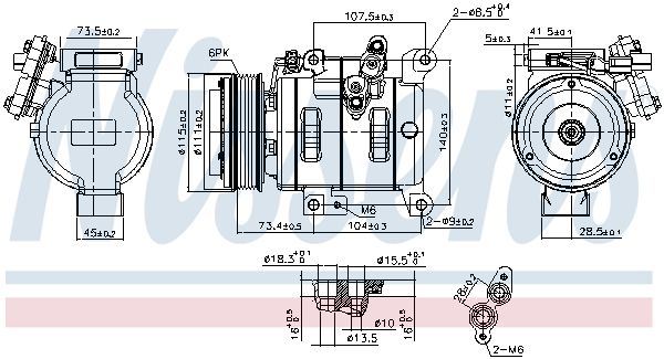 Nissens 890614 Компресор кондиціонера First Fit