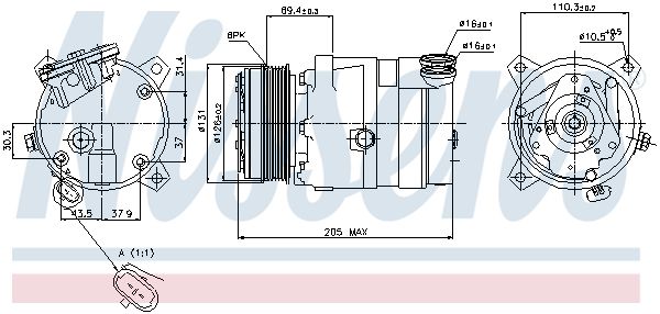 Nissens 89062 Компресор кондиціонера First Fit