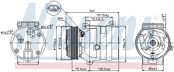 Nissens 89063 Компресор кондиціонера First Fit