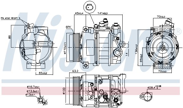 Nissens 890634 Компресор кондиціонера First Fit