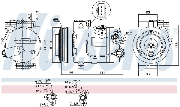 Nissens 890643 Компресор кондиціонера First Fit