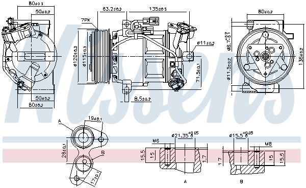 Nissens 890653 Компресор, система кондиціонування повітря