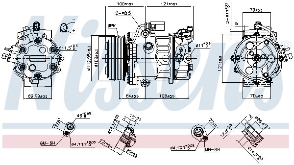 Nissens 890659 Компресор кондиціонера First Fit