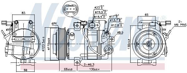 Nissens 890687 Компресор кондиціонера First Fit