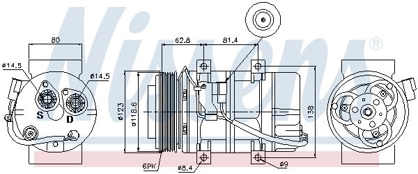 Nissens 89069 Компресор кондиціонера First Fit