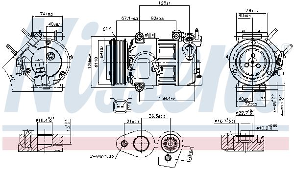 Nissens 890693 Компресор, система кондиціонування повітря