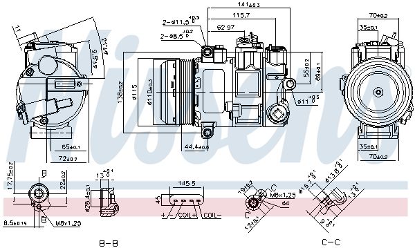 Nissens 890696 Компресор кондиціонера First Fit