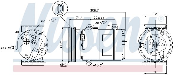 Nissens 89072 Компресор кондиціонера First Fit
