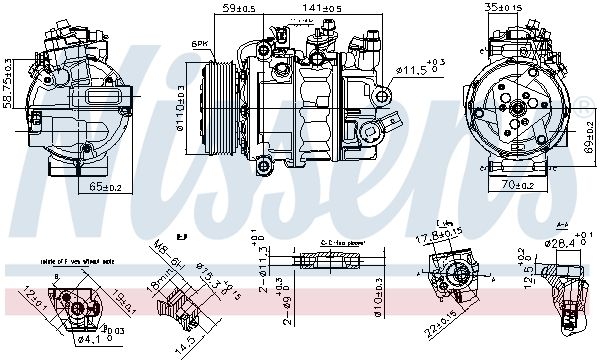 Nissens 890755 Компресор кондиціонера First Fit