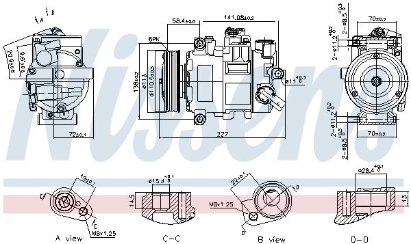 Nissens 890757 Компресор, система кондиціонування повітря