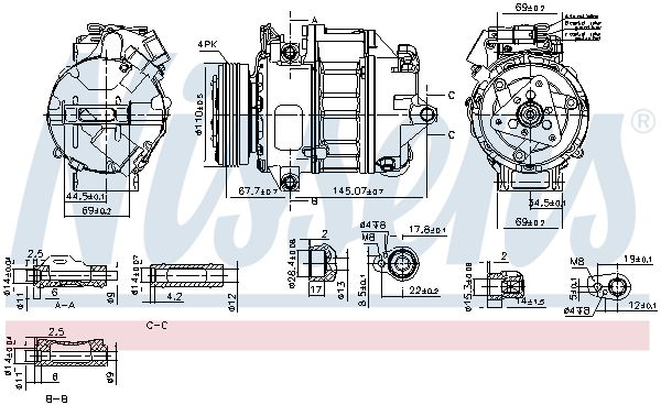 Nissens 890759 Компресор кондиціонера First Fit